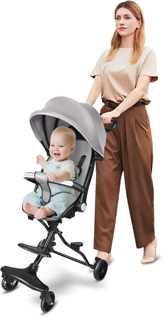 driewieler voor baby s en peuters vanaf 1 jaar duwfiets met zonnekap en duwstang