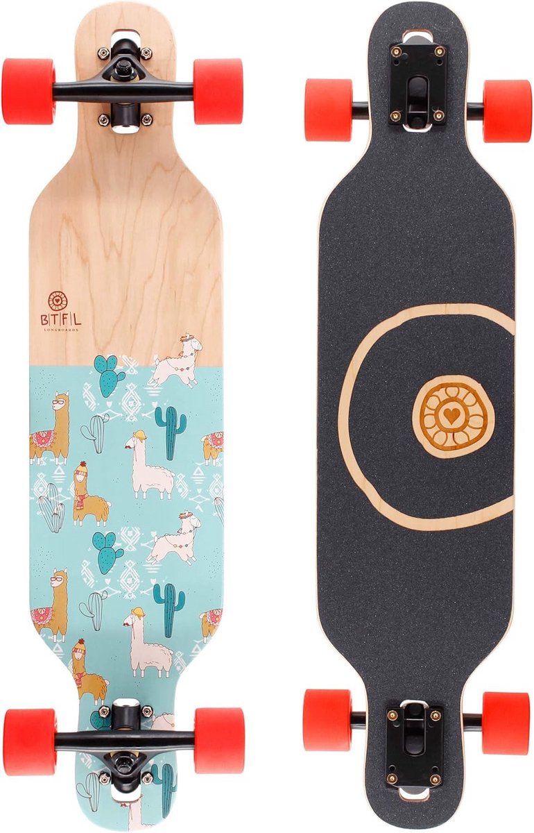 drop through longboard voor kinderen van esdoornhout