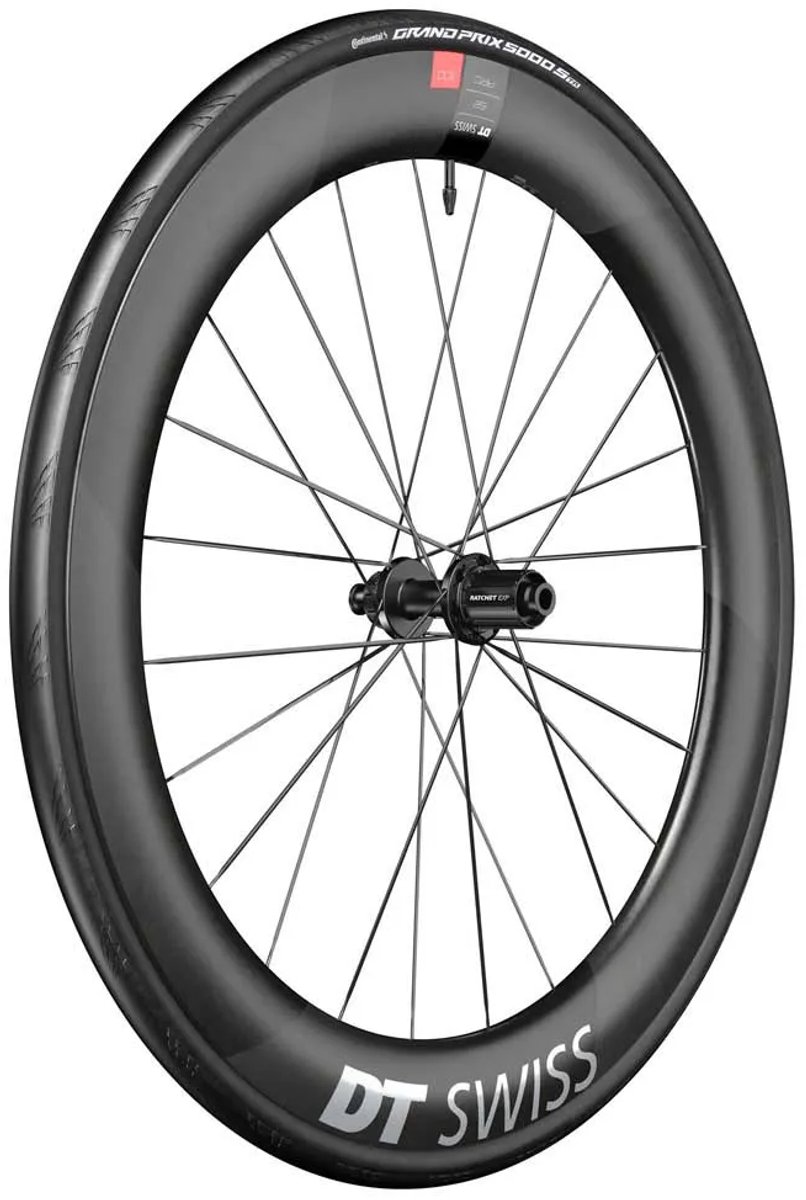 dt swiss arc 1100 dicut 62 disc cl tubeless continental gp5000 str 700 x 28 achterwiel racefiets zilver 12 x 142 mm shimano sram hg