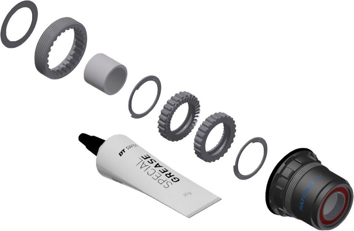 dt swiss service rat ln wfb mtb sr xd ss 36 servicekit zwart