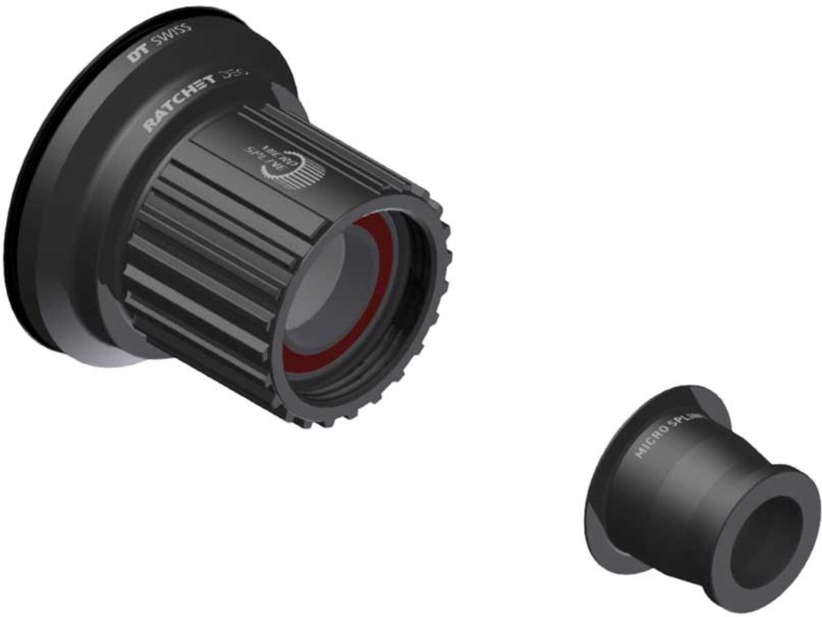 dt swiss shimano micro spline ratchet deg al standard light 12x148 mm freehub body zilver