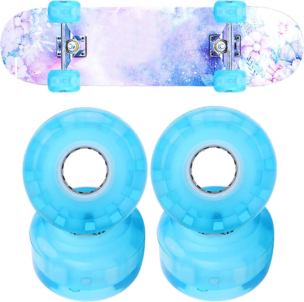 duurzame pu longboard skateboard wielen 52 mm set van 4 anti slip en geluidsarm