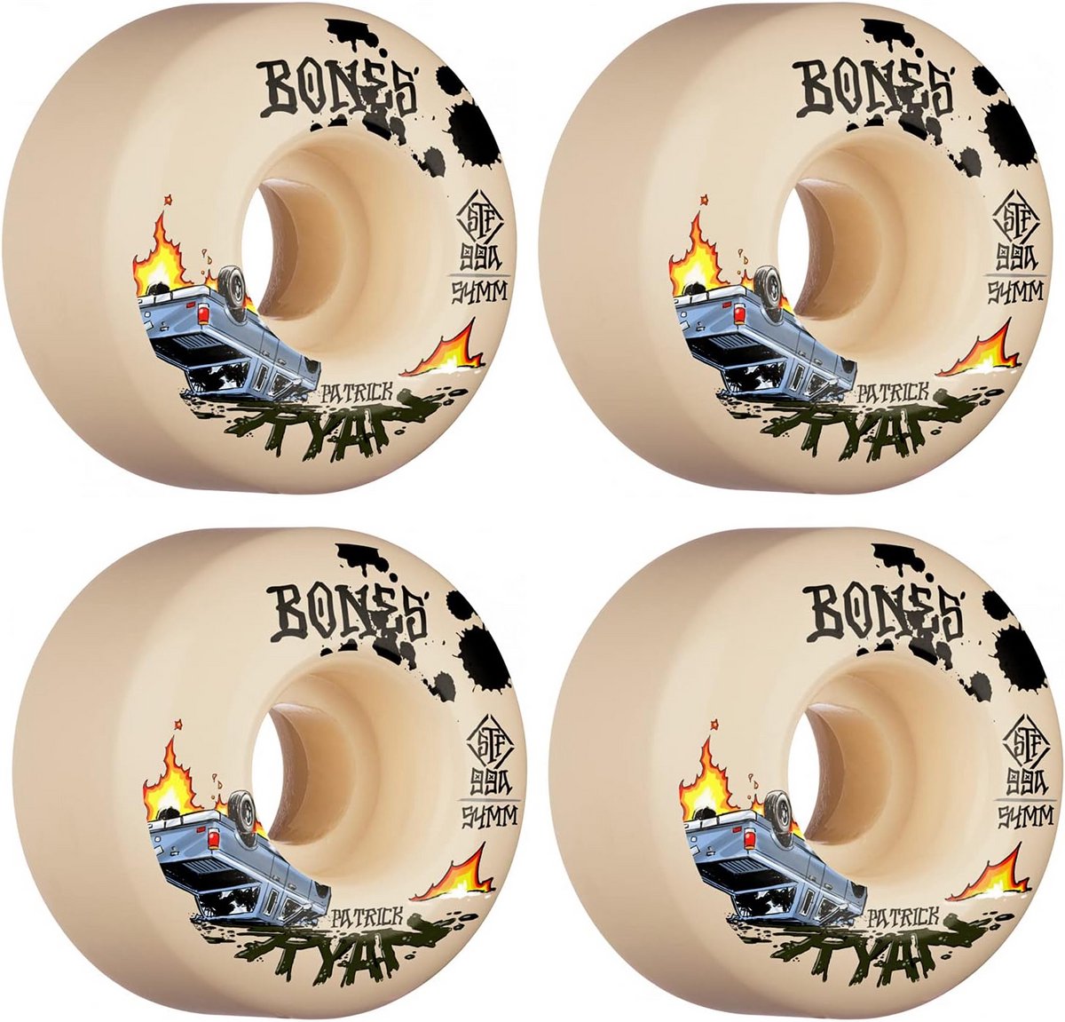 duurzame skateboard wielen 99a wit 54mm hoge controle en slijtvast