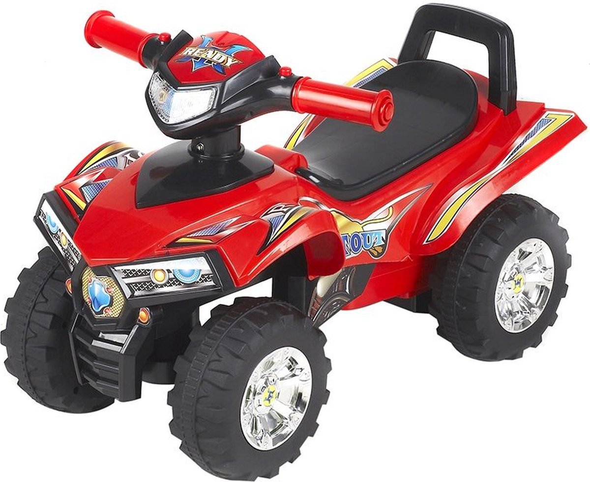 Eco Toys - Quad Loopauto - Rood - Met LED-Licht, Muziek & Opbergruimte - Vanaf 12 Maanden - Max. 27 kg Loopauto kopen online