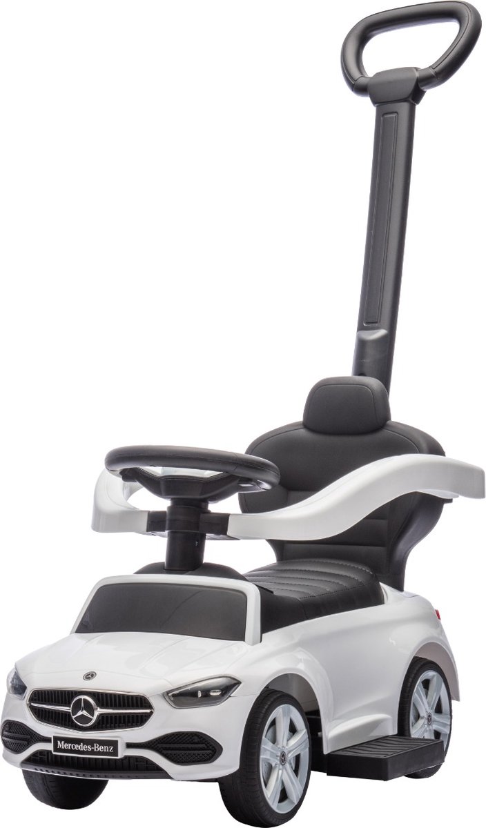 Eco Toys Wit Mercedes Benz Loopauto met Duwstang Loopauto kopen online