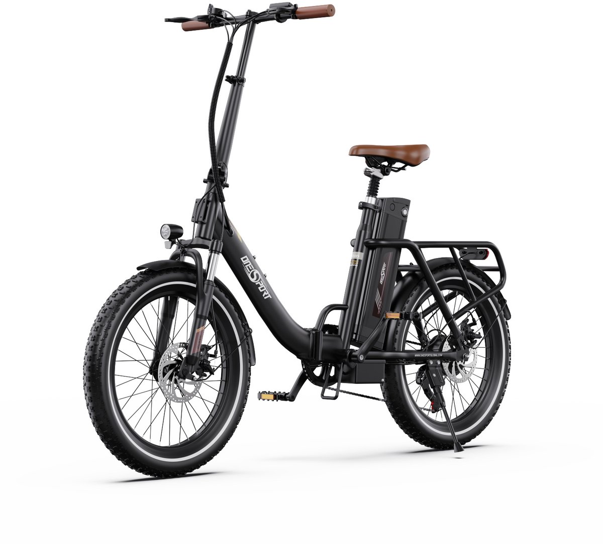 Elektrische Fiets ONESPORT OT16-2 - 250W Motor - 48V17Ah Accu - 60-120km Maximale Bereik - 20x3 inch Banden - Shimano 7 Versnellingen - Zwart Fiets (elektrisch) kopen online