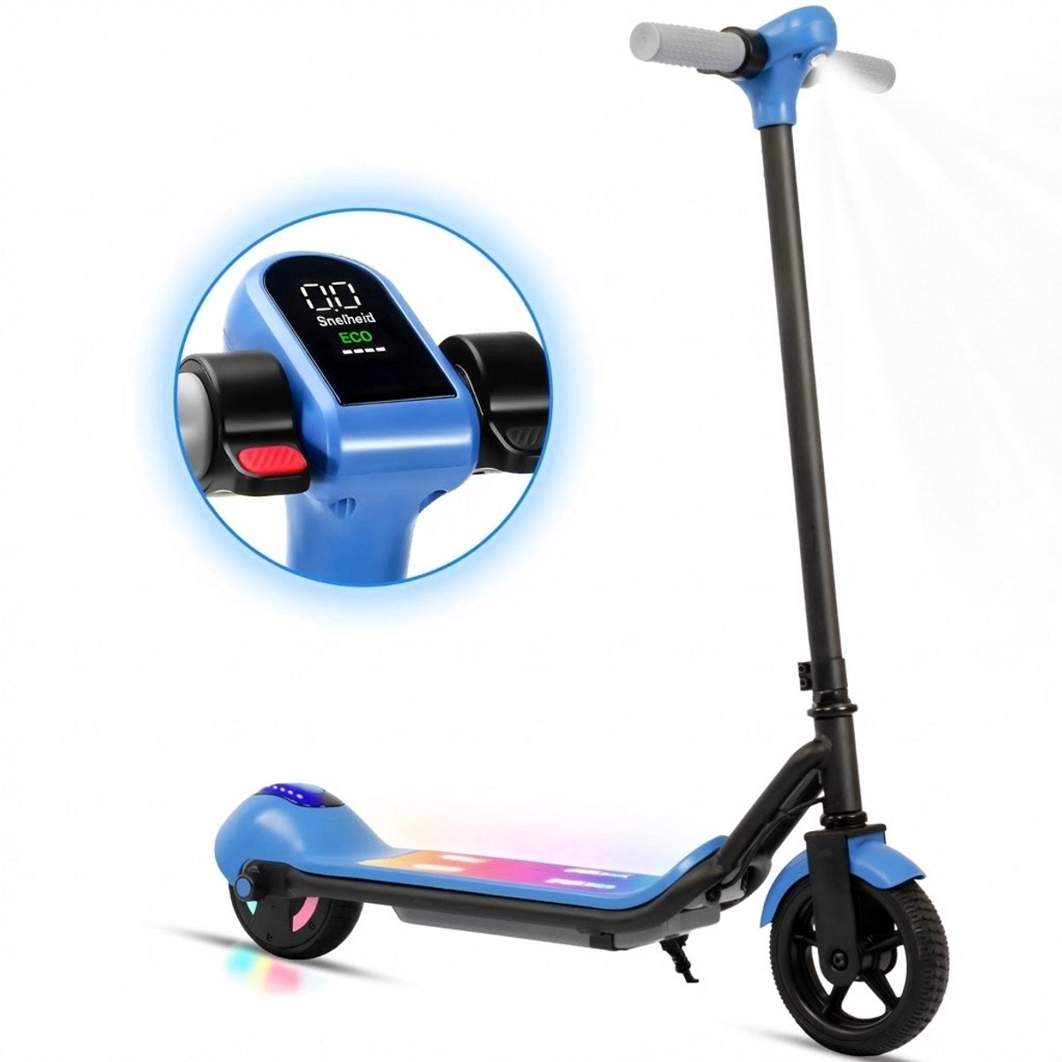 elektrische step kind elektrische scooter voor kinderen bereik tot 10km 110w motor maximum 14 km u 6 5 zoll banden maximale belasting 60kg opvouwbare kinderstep voor 6 12 jaar blauw