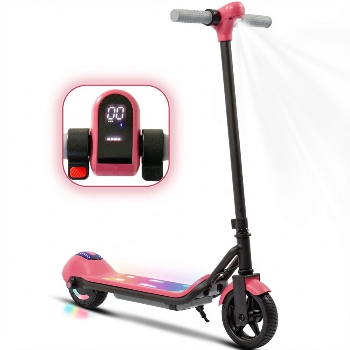 Elektrische Step Kind - Elektrische scooter voor kinderen- Bereik tot 10km - 110W Motor - Maximum 14 km/u - 6.5 Zoll Banden - Maximale Belasting 60kg - Opvouwbare Kinderstep voor 6-12 jaar - Roz Step kopen online