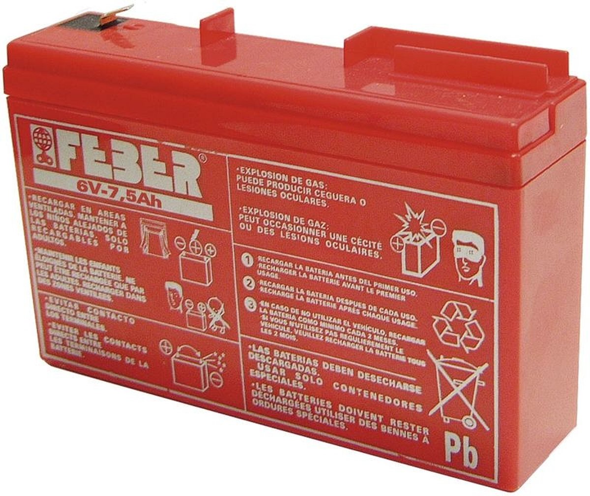 feber batterij 6v 7 5ah