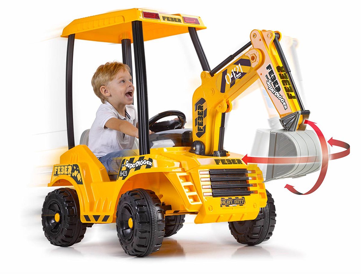 Feber Supper Digger Lt 12v Geel Spielat kopen online