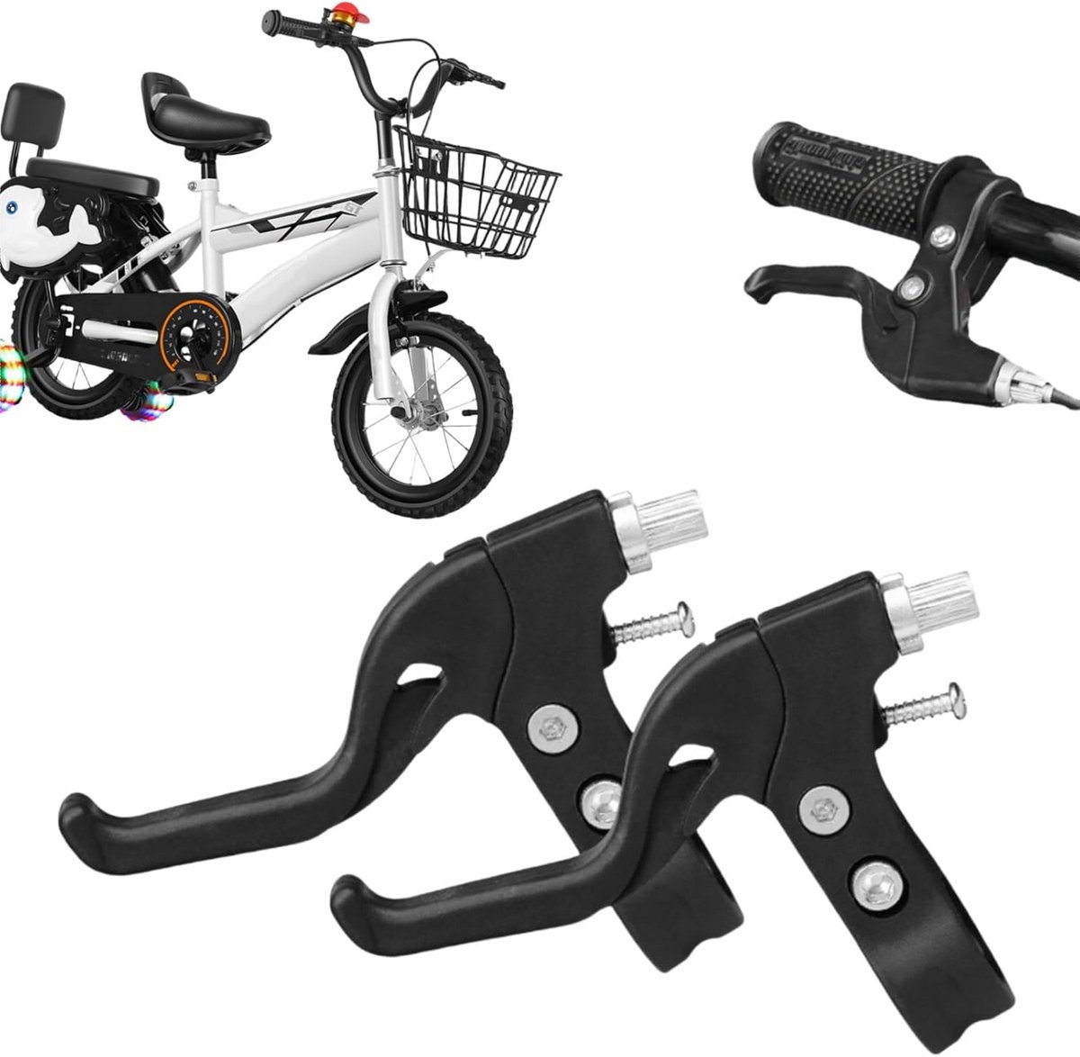 Fietsen Remhendel voor Kinderen - Zwarte Fietsrem Accessoires Kinderfiets kopen online