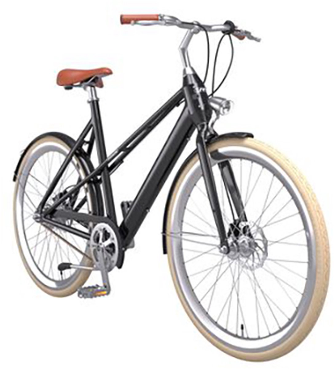 FORIDE C1 54cm M Step Through Classic Urban Electric Bike, 250W Motor - Glossy Black Fiets (elektrisch) kopen online