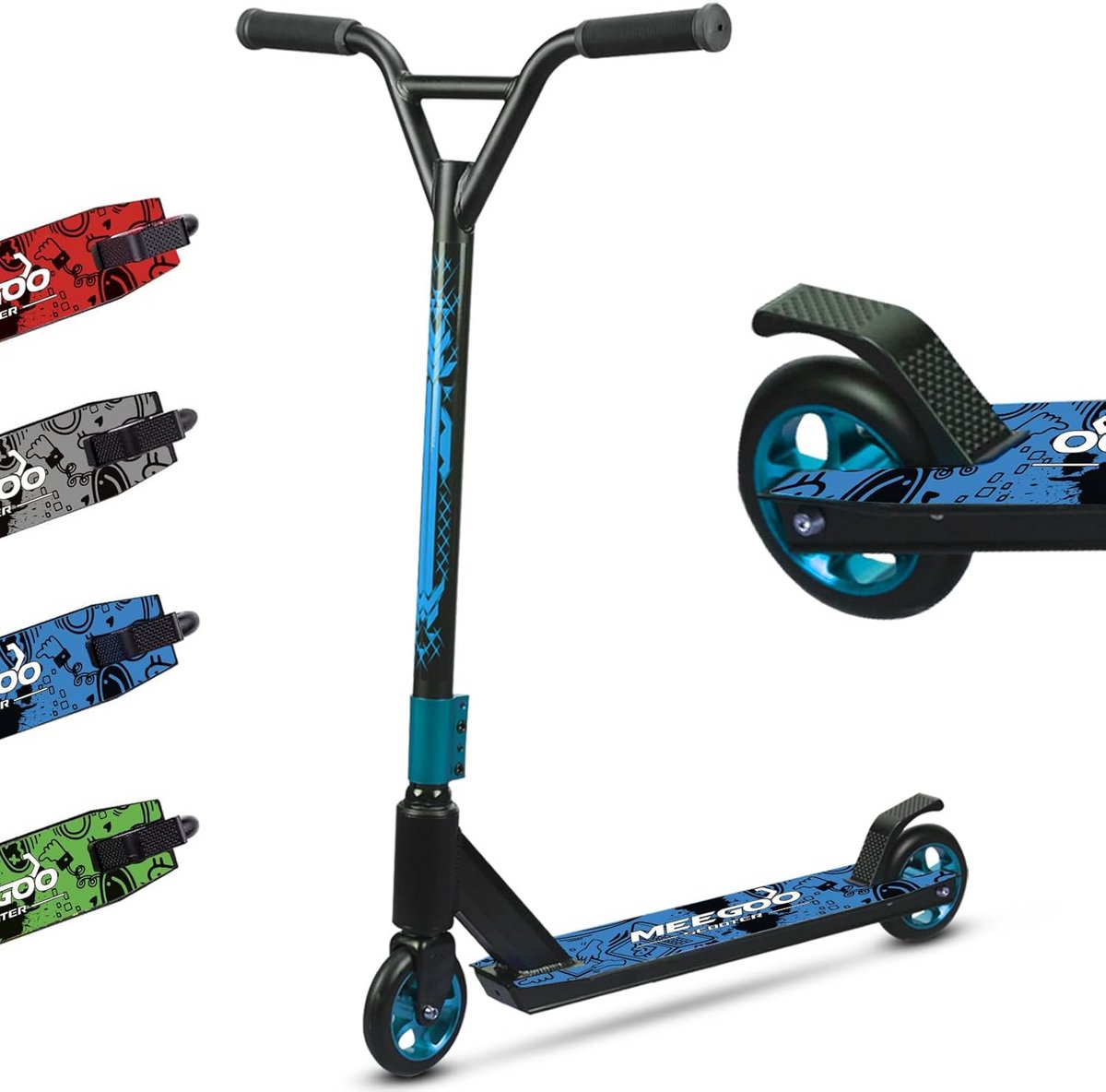 freestyle stunt scooter met aluminium deck en abec 10 lagers
