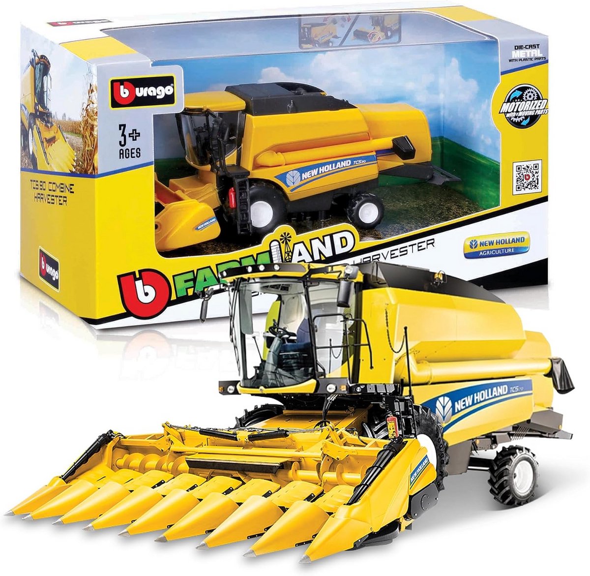 gedetailleerd landbouwmodel maaidorser 18 cm