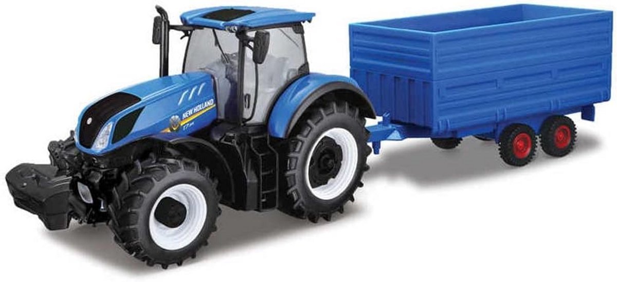Gedetailleerde Landbouwtrekker Model Blauw met Hooi-aanhanger 1:32 Schaal Speelgoedkruiwagen kopen online