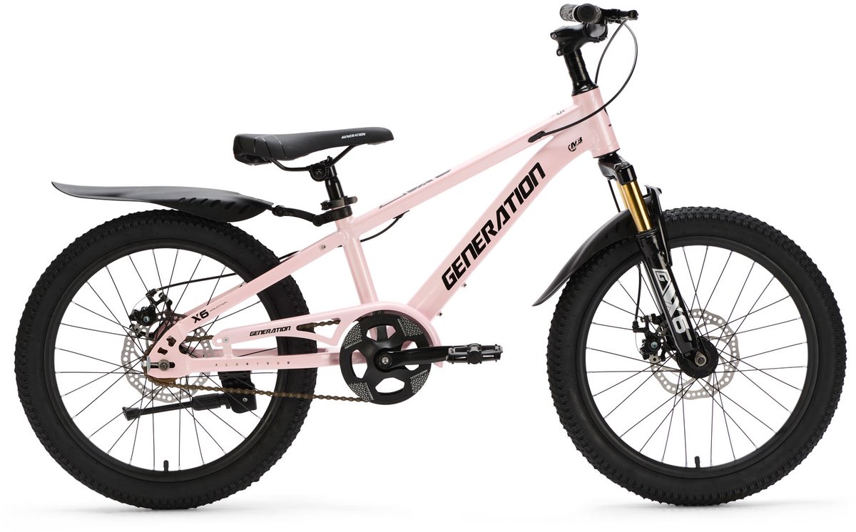 generation x6 20 inch roze kinderfiets met spatborden