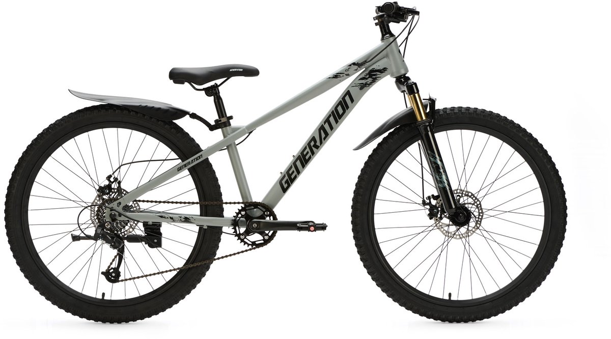 Generation X8 Mountainbike 26 inch - Grijs met Spatborden Kinderfiets kopen online