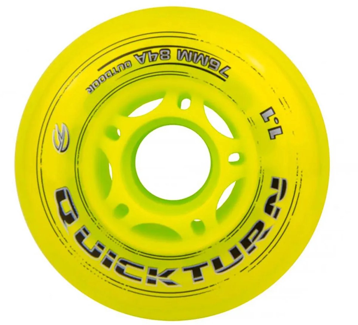 graf schaatswielen 4 eenheden geel 64 mm 84a