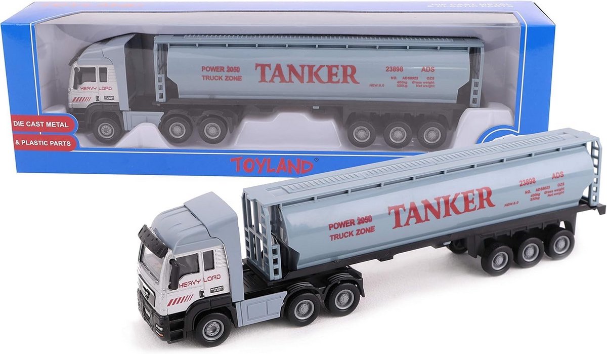 grote diecast speelgoed vrachtwagen met trailer 28 cm modelvoertuig voor kinderen