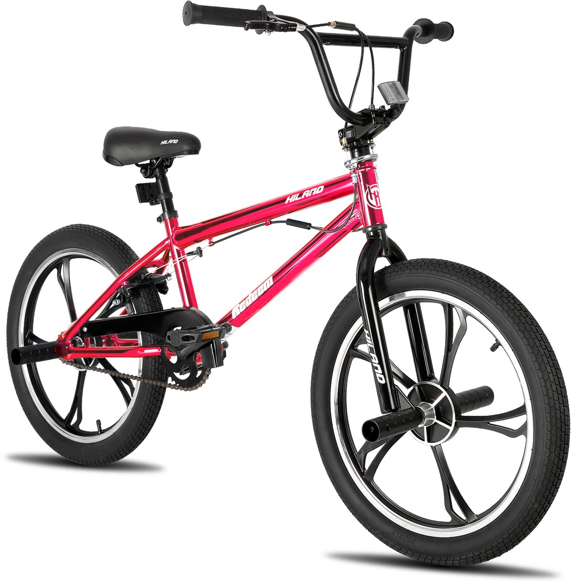 hiland 20 inch freestyle bmx fiets 5 spaken mag wheels 360 graden rotor inclusief 4 pegs jongens meisjes meer dan 7
