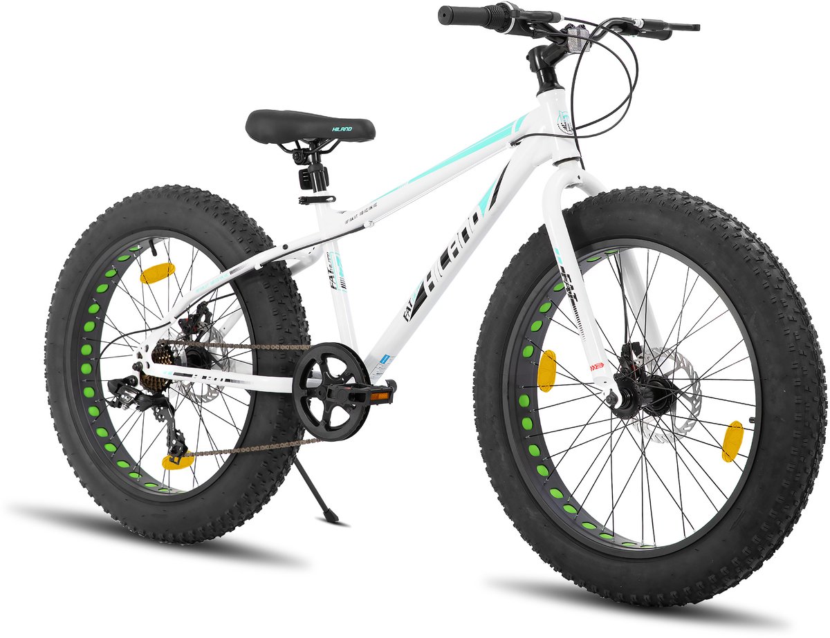 hiland 26 inch kids fatbike mountainbike voor jongens meisjes shimano 7 versnellingen dubbele schijfremmen vanaf 5 jaar