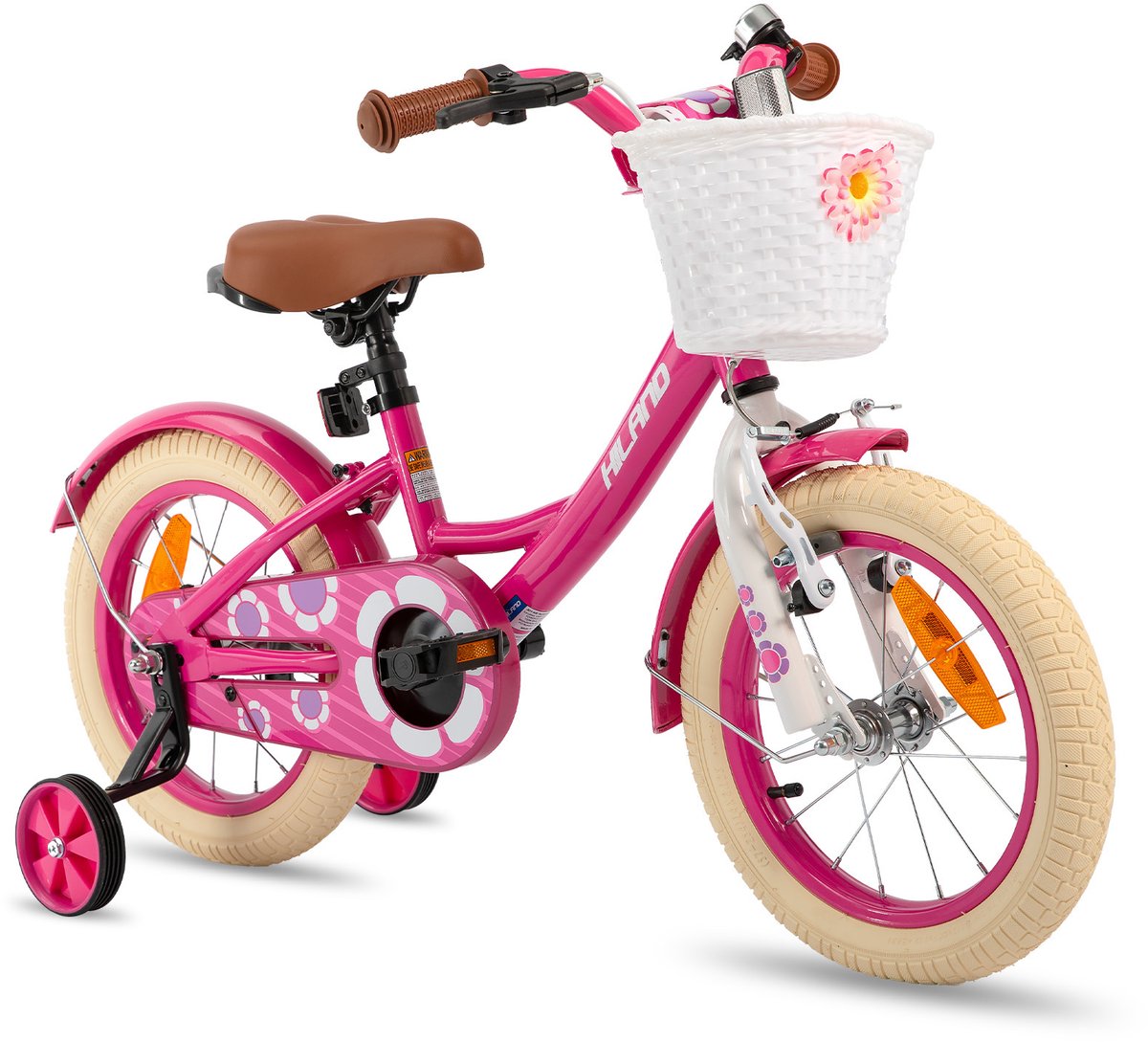 Hiland Kinderfiets - 12 Inch - Voor Jongens & Meisjes - Met Mandje, Bel & Bagagedrager - Inclusief Zijwieltjes Kinderfiets kopen online