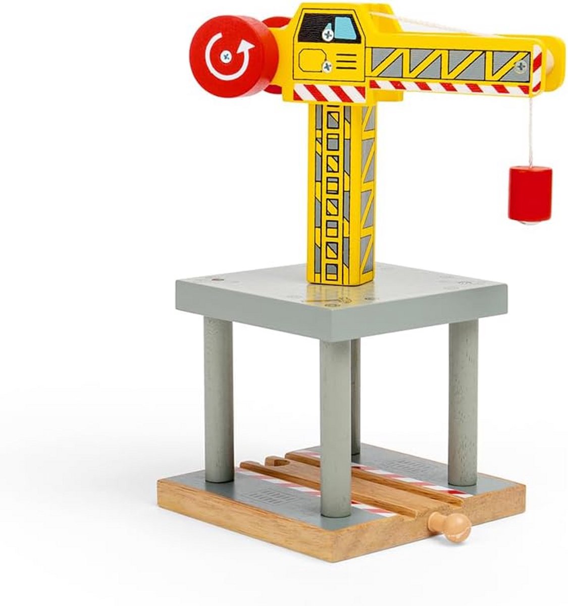 houten magneten kranen voor spoorbaan compatibel met houten treintjes