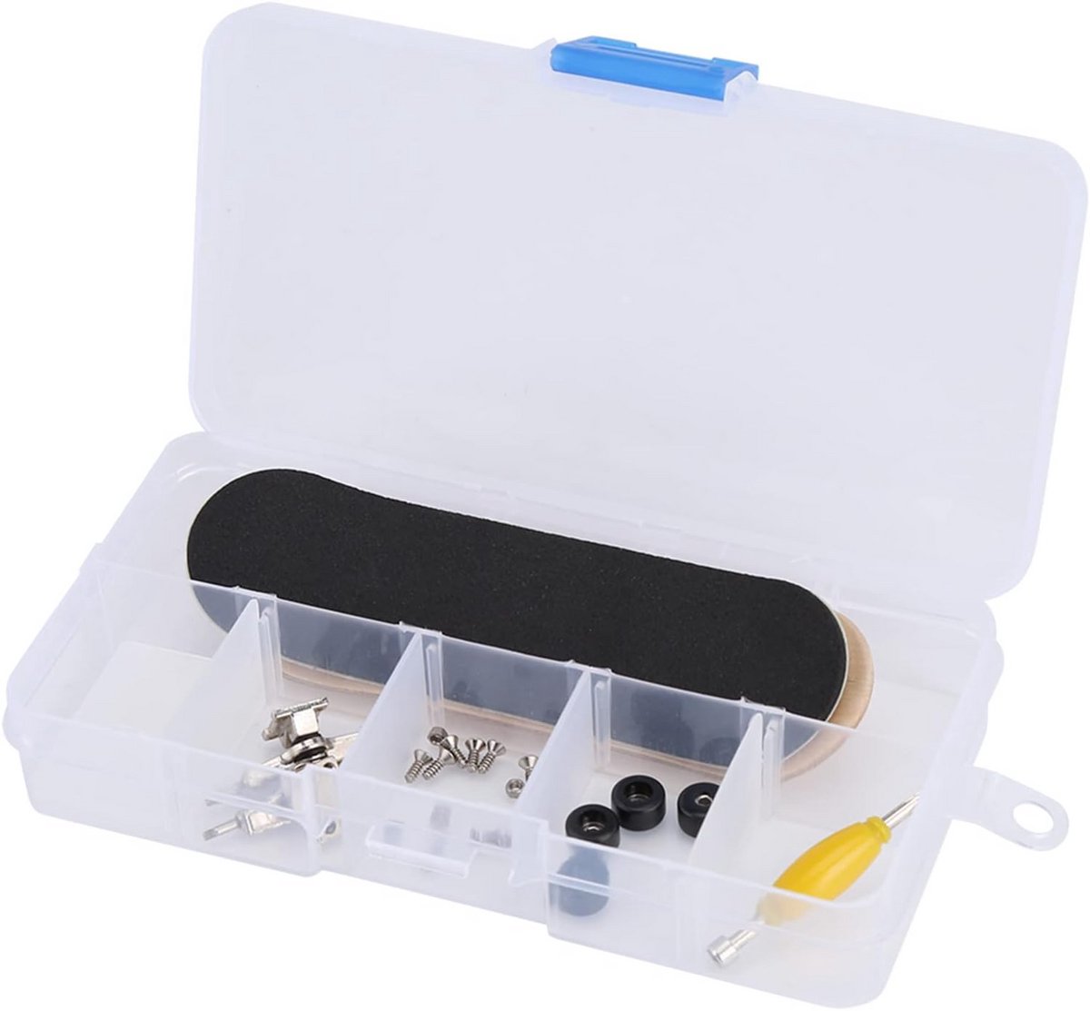 houten vingerboard set compleet mini skateboard 96mm met gereedschap en onderdelen