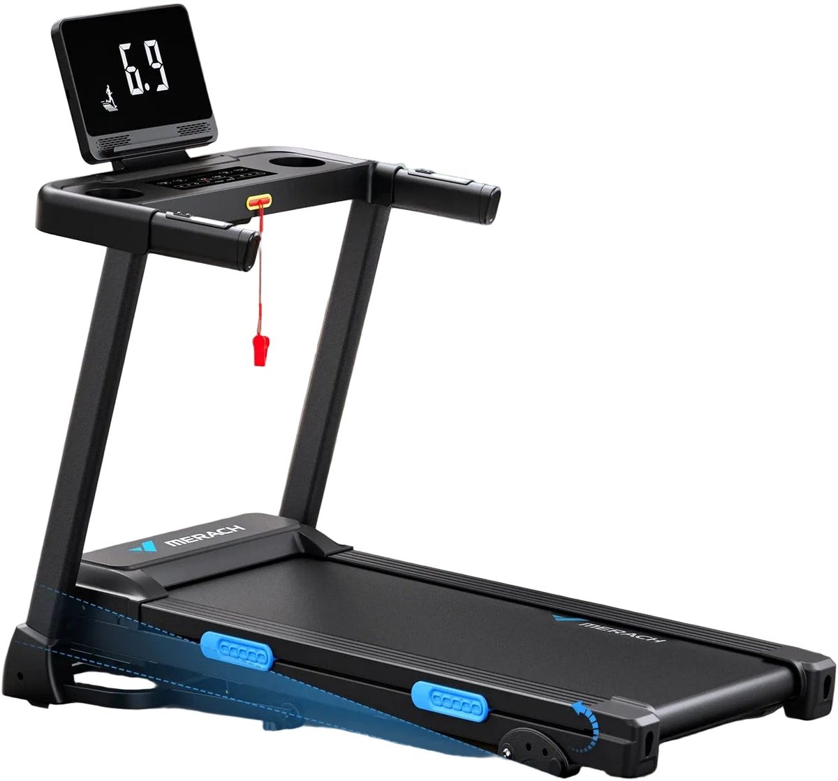 Inklapbare Loopband – Hardloopband – Fitnessband – Treadmill – Trainingsapparaat – Automatische Hellingshoek 15% – Stil Met Hartslagmonitor Loopfiets kopen online