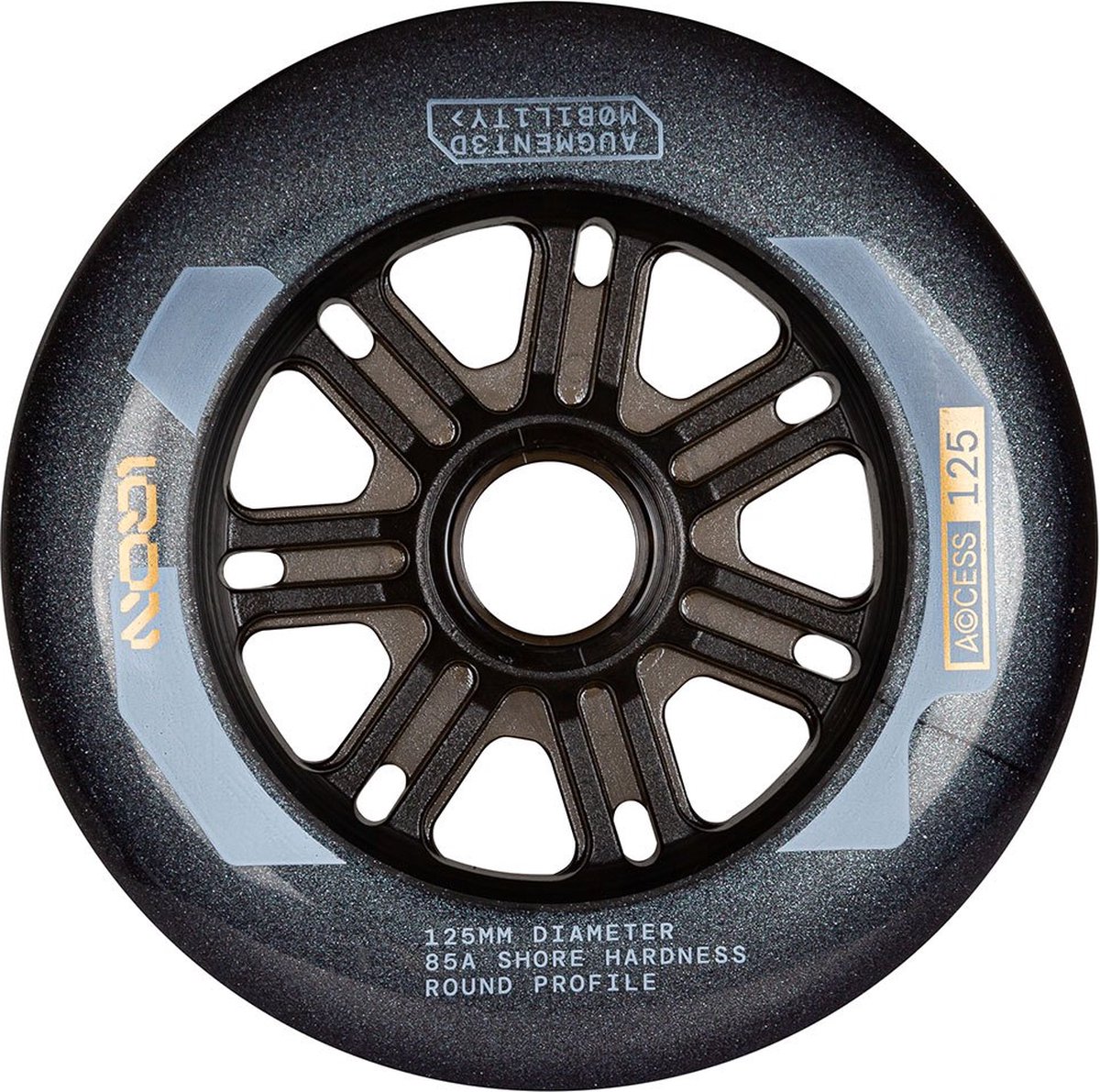 iqon access 125 85a schaatswielen 3 eenheden zilver 125 mm