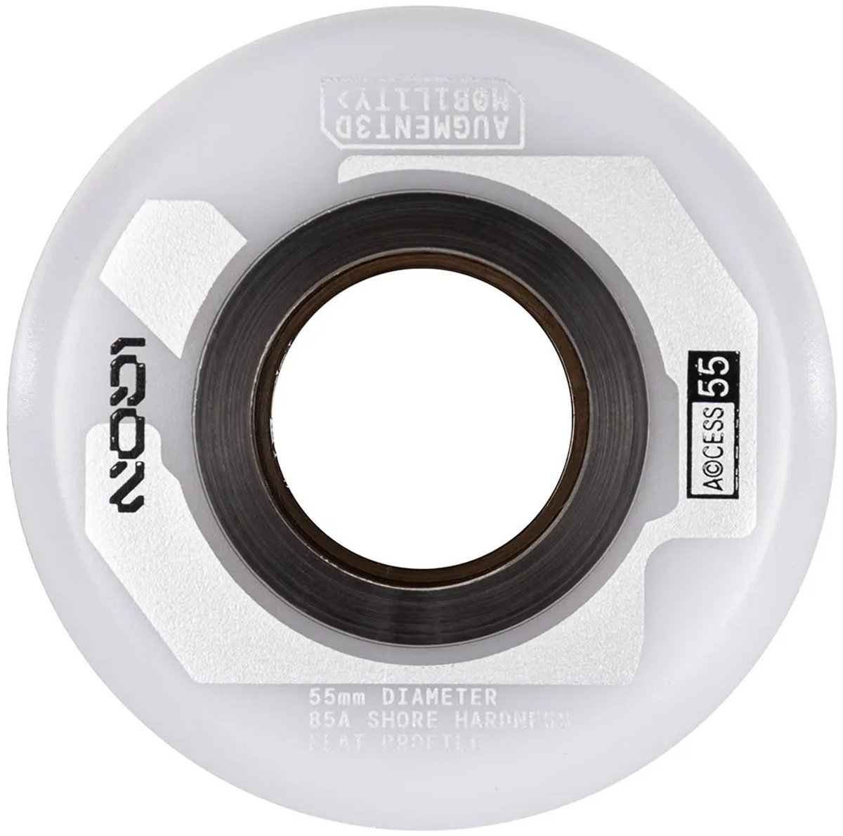 iqon access 55 85a schaatswielen 4 eenheden transparant 55 mm