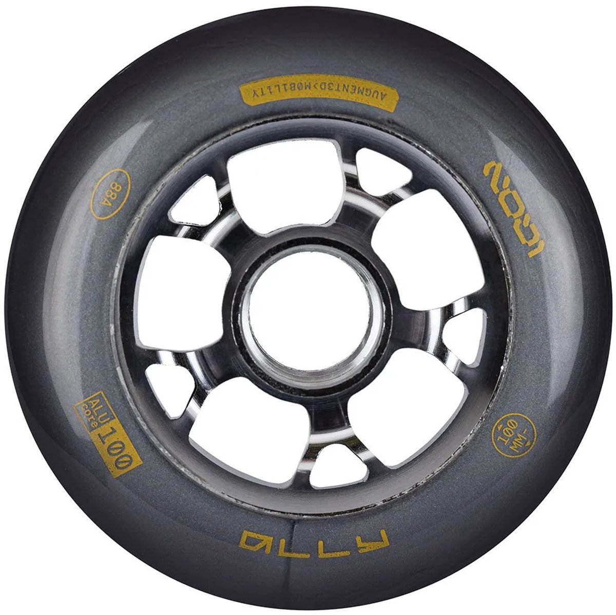 iqon ally black 100 88a schaatswielen 3 eenheden goud 100 mm