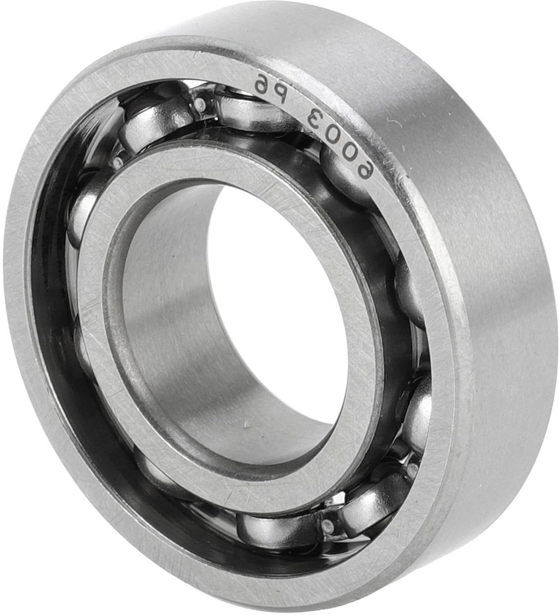 jhubers goods diepe groef kogellagers kogellagers p6 kwaliteit 17x35x10mm gesmeerde lagere open type zilverkleur scooter skateboard wiel geschikt voor 6003 model