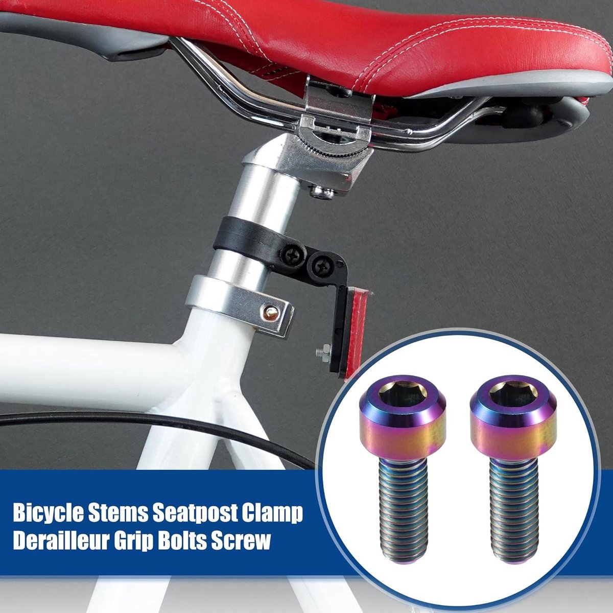 jhubers goods fietsaccessoires fiets zadelpen derailleur bouten m5x14mm fiets onderdelen geschikt voor fietsen gemengde kleur 2 stuks