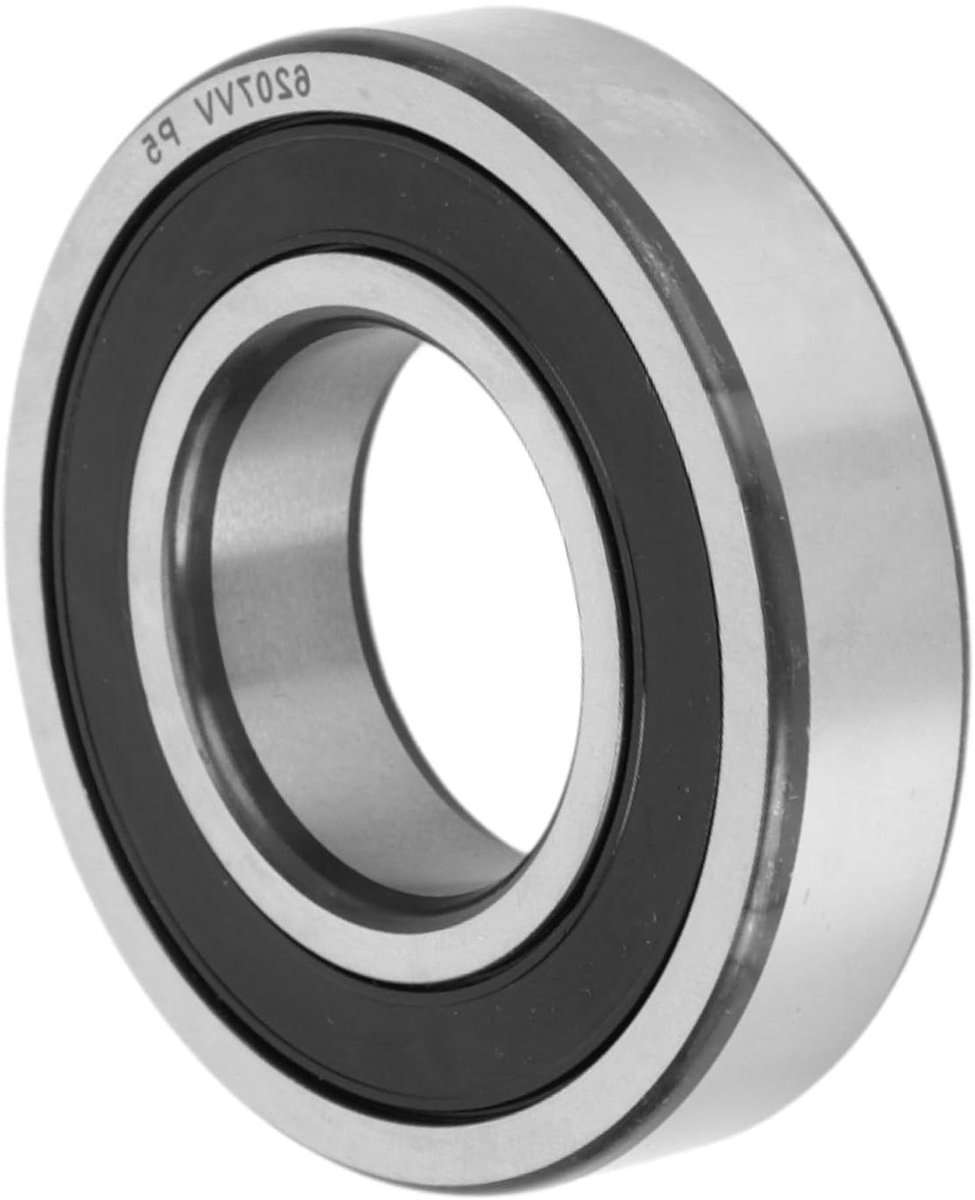 Jhubers Goods - JHubers Goods- Kogellagers - P5 - Dubbele Rubber Afdichting - 35x72x17mm - Gesmeerde Lagers - Diepe Groef - 6207VV - Geschikt voor Scooter Skateboard Wiel - Zwart Zilveren Toon Skateonderdeel kopen online