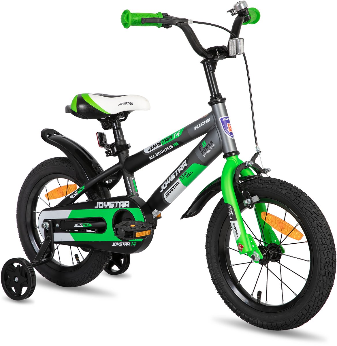 joystar new berry kinderfiets 14 inch voor jongens meisjes 3 5 jaar inclusief zijwieltjes groen