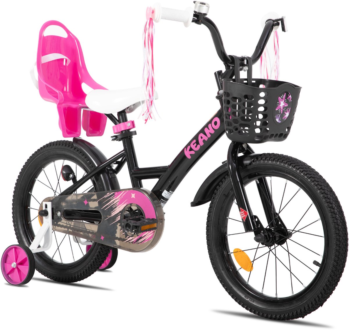 Joystar Zinnia Kinderfiets – 20 Inch – Met Mandje & Slingers – Zijwieltjes – Bel – Terugtraprem – Zwart Kinderfiets kopen online