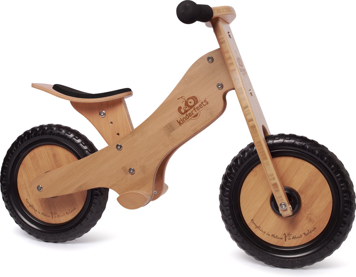 Kinderfeets houten loopfiets vanaf 2 jaar - Bamboe Bruin Loopfiets kopen online