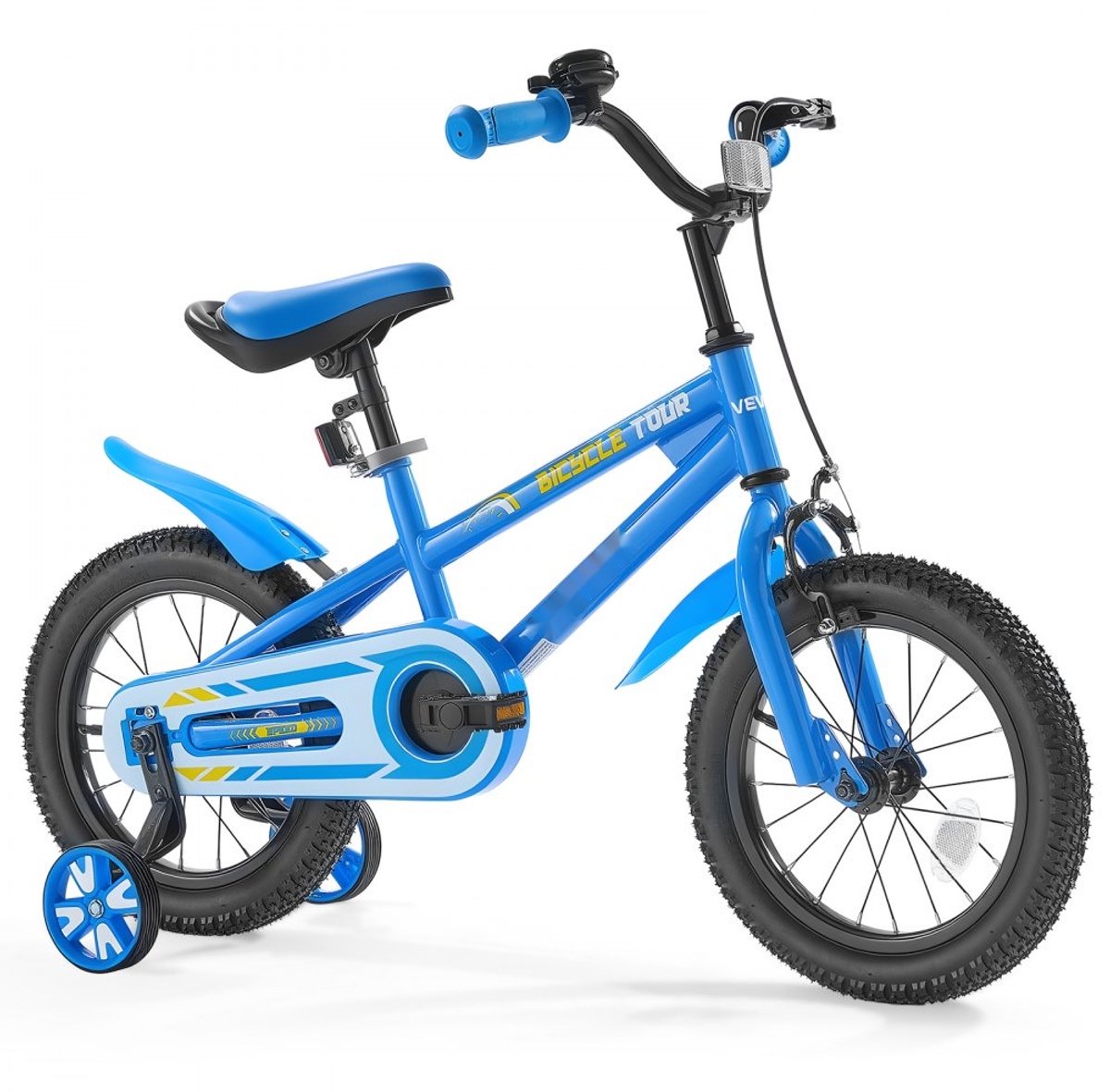 Kinderfiets - BMX-fiets - Wielmaat 36 cm - Met Zijwieltjes - Leeftijd 4-8 Jaar - Lichaamslengte 95-116 cm - Voor Jongens en Meisjes - Blauw Kinderfiets kopen online