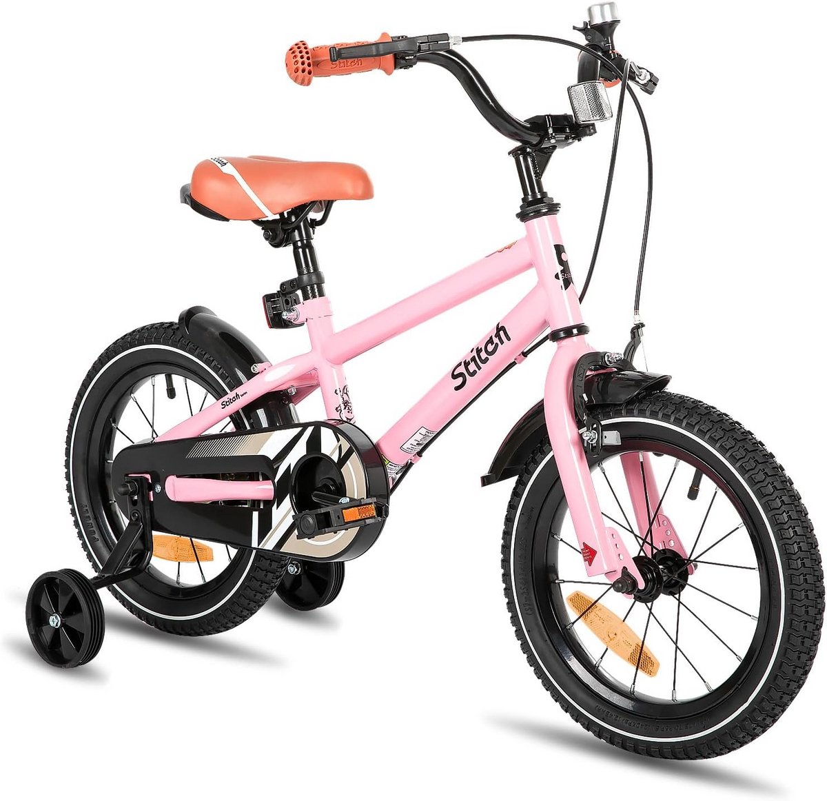 kinderfiets met steunwielen 14 16 18 inch voor jongens en meisjes blauw beige groen roze