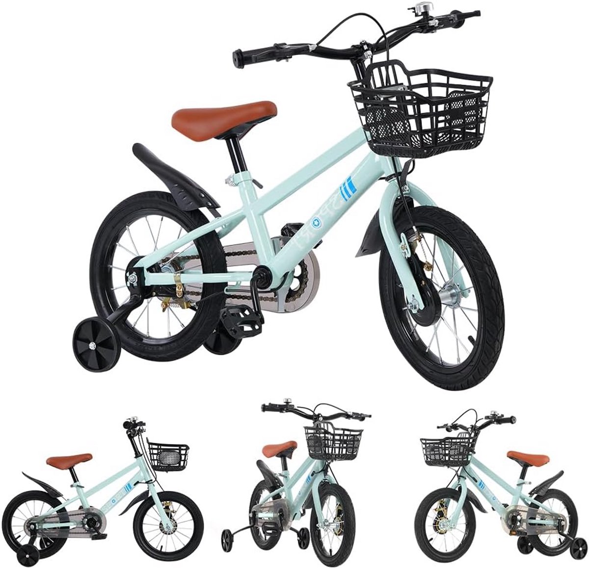 Kinderfiets met zijwieltjes en mand - 12, 14, 16, 18 inch loopfiets voor meisjes en jongens Kinderfiets kopen online