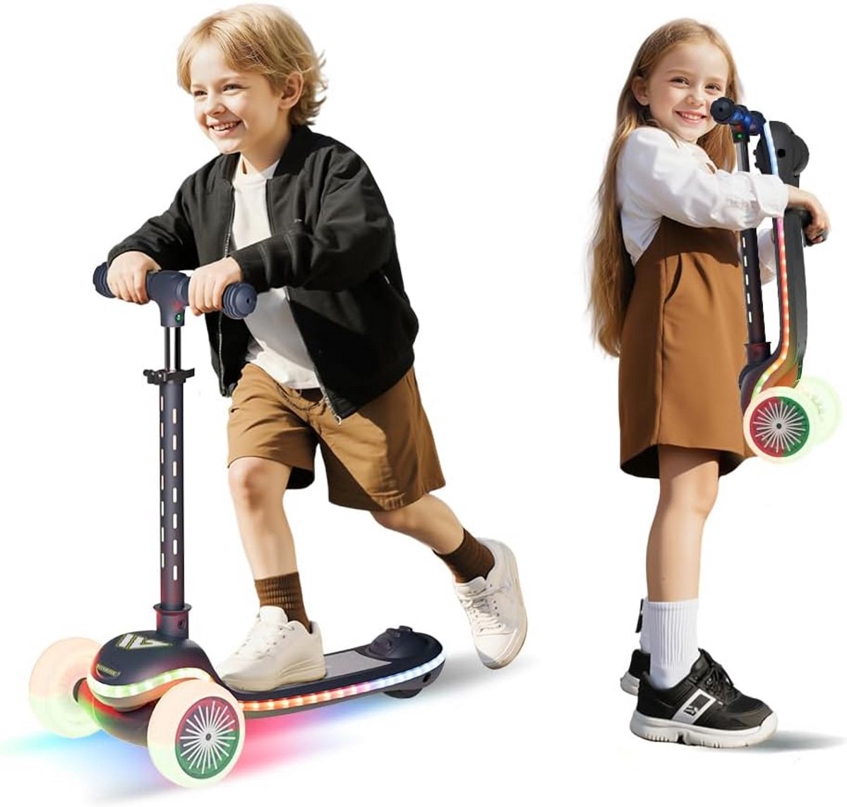 Kinderscooter met 3 Wielen en LED Verlichting voor Jongens en Meisjes Driewieler kopen online