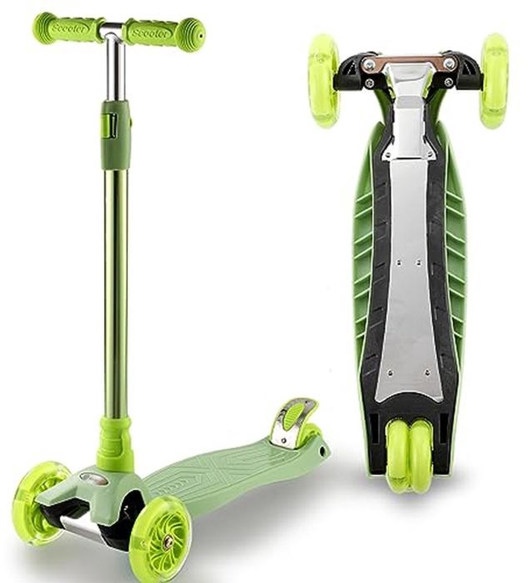 Kinderscooter met 3 Wielen en Oplichtende Wielen, Verstelbaar en Stabiel voor Kinderen van 3-12 Jaar Driewieler kopen online