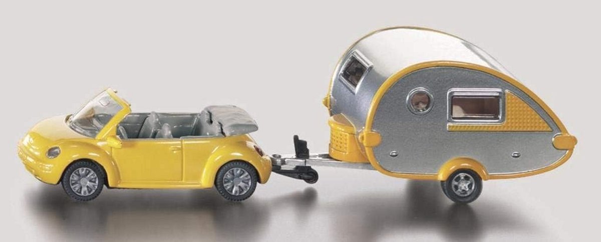 klassieke kever met caravan modelauto speelgoed voor verzamelobjecten