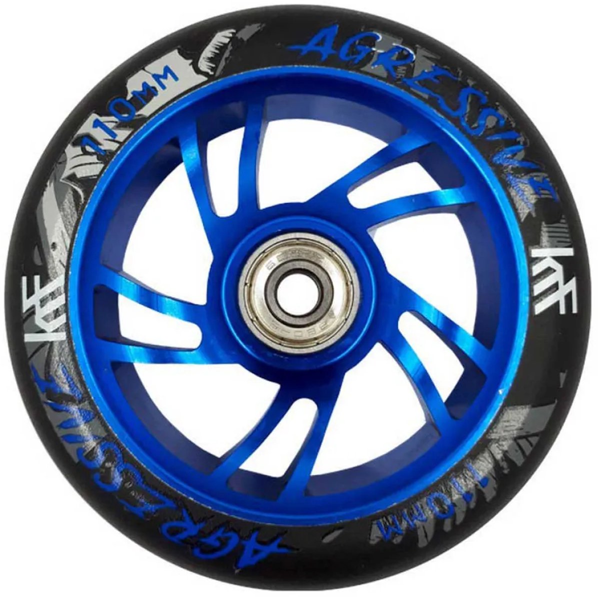 Krf Agr Aluminium Wiel Met Bovenlager Blauw,Zwart 110 mm / 88A Step kopen online