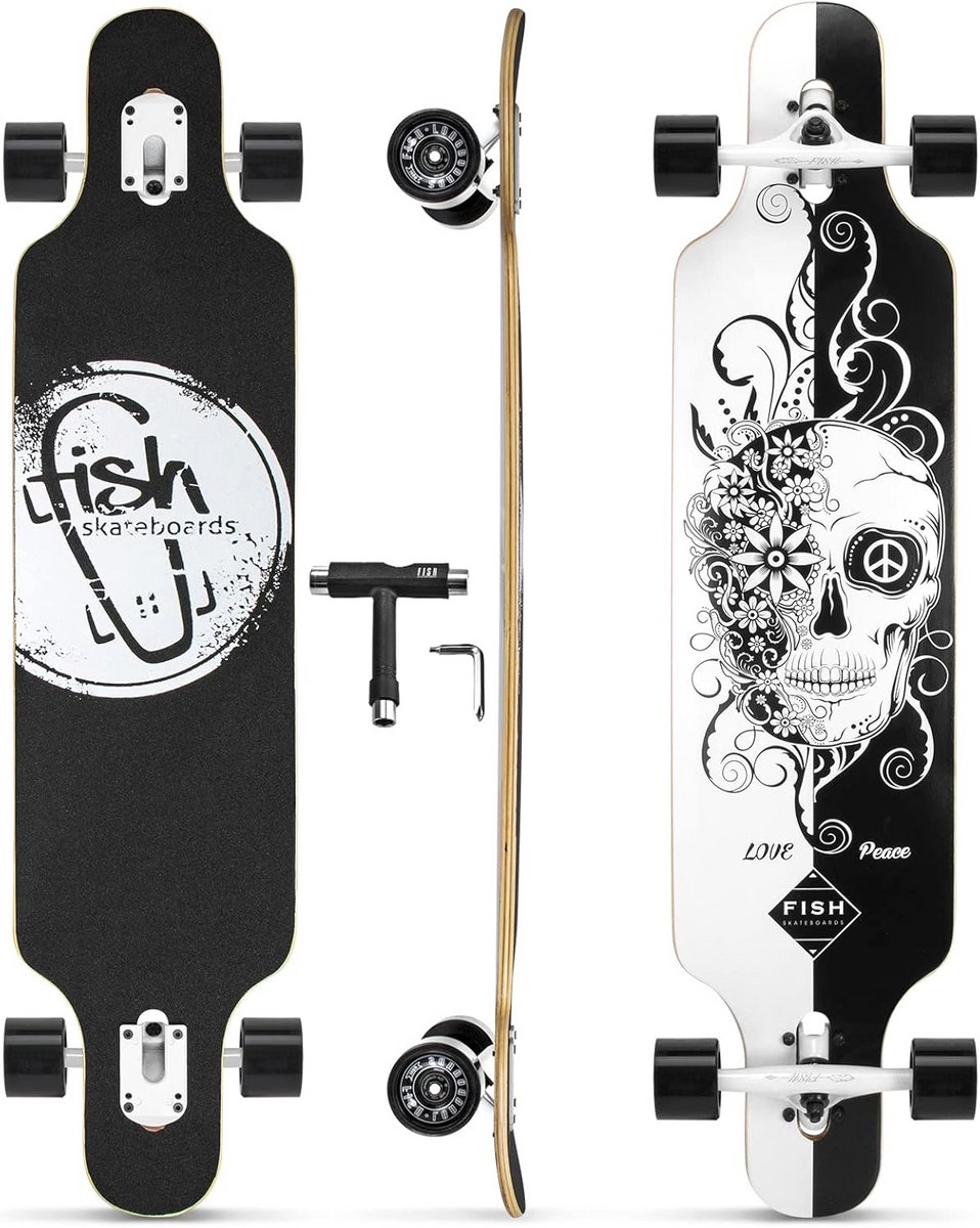 kwaliteits skateboard met 8 lagen esdoorn dubbel kickdeck voor tieners en volwassenen