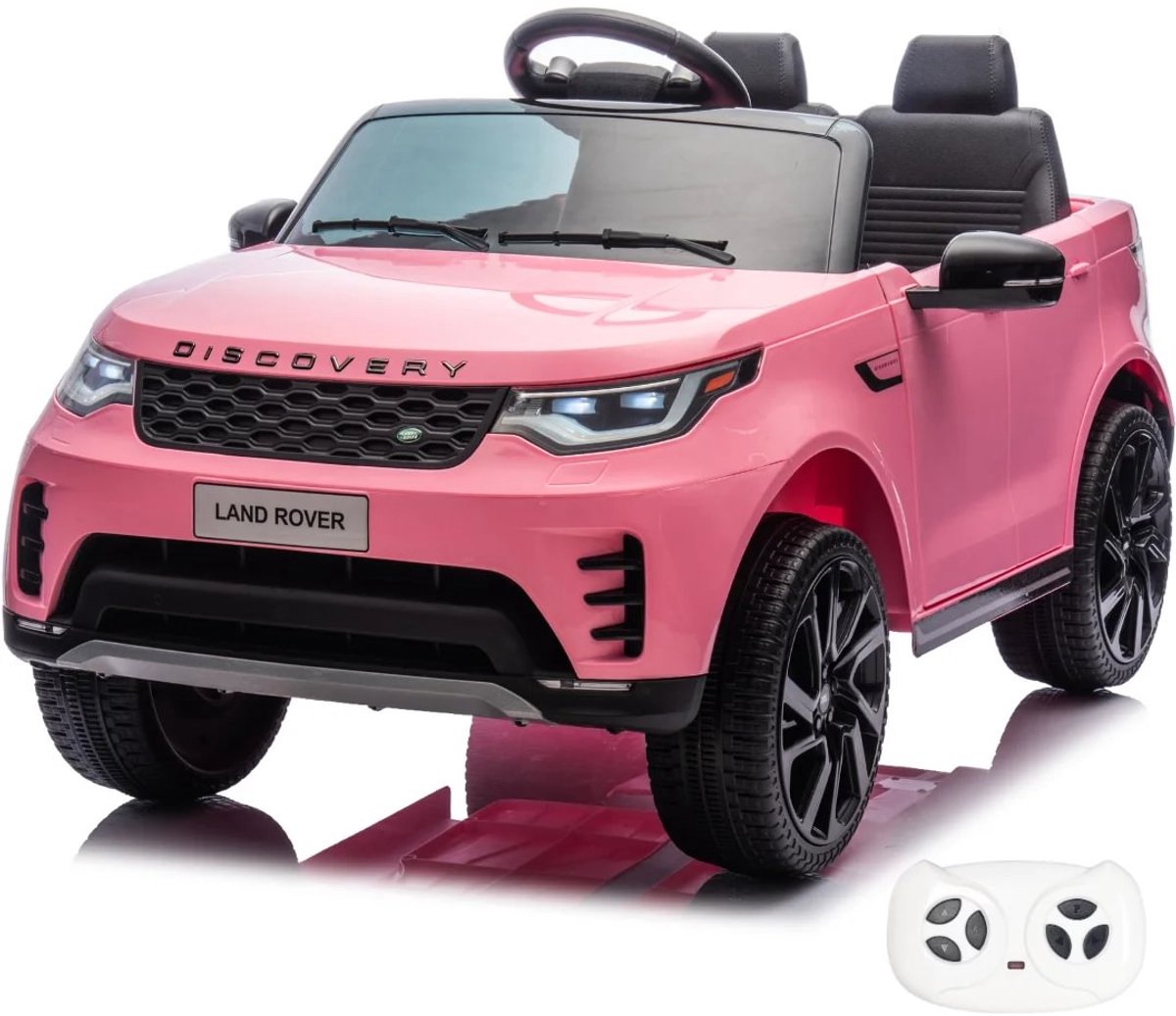 land rover discovery elektrische kinderauto 12v 1 tot 6 jaar roze