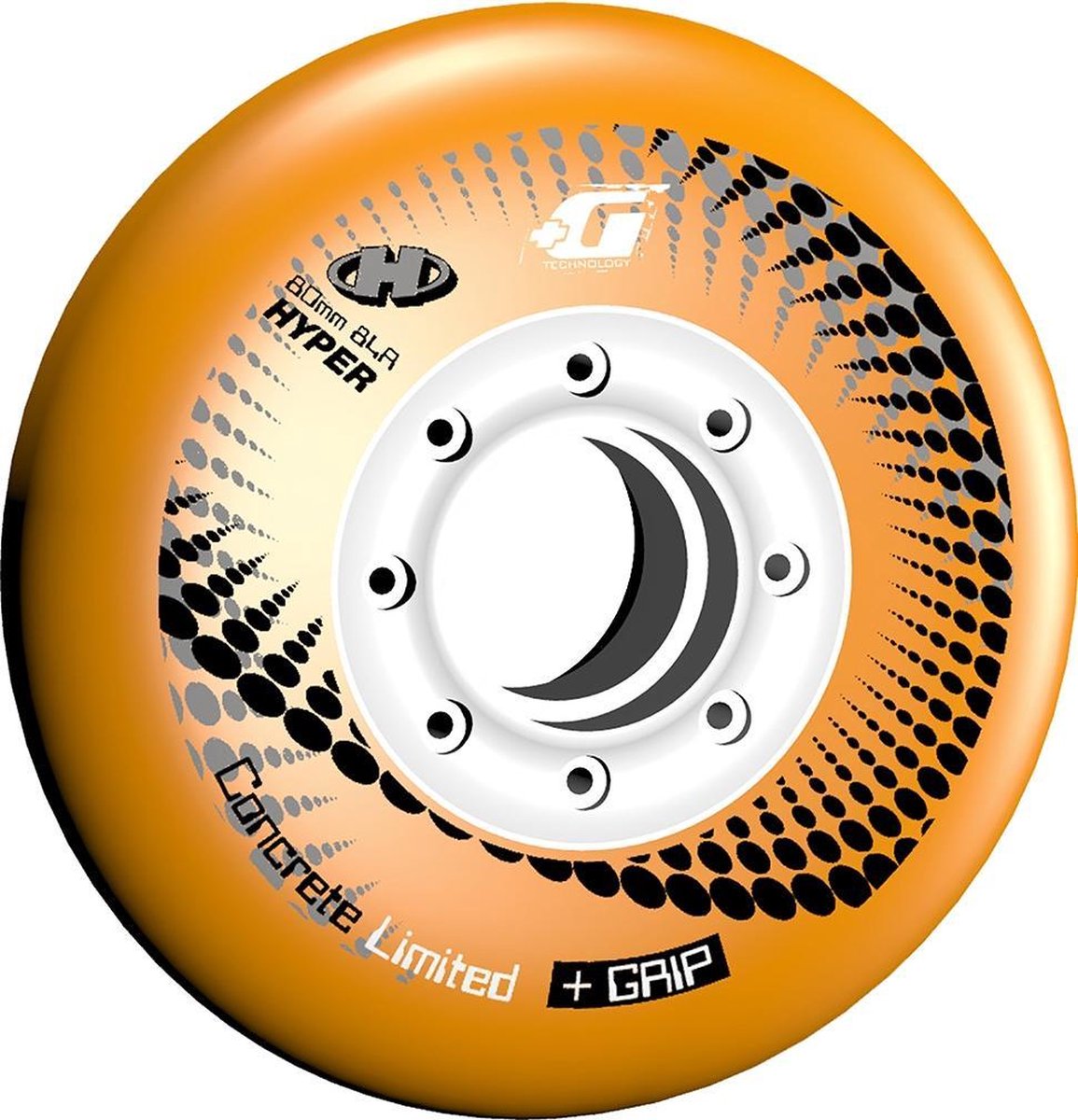 Limited edition Hyper inline skate wielen - Concrete +G 76/84 - Oranje - 4stuks Skateonderdeel kopen online