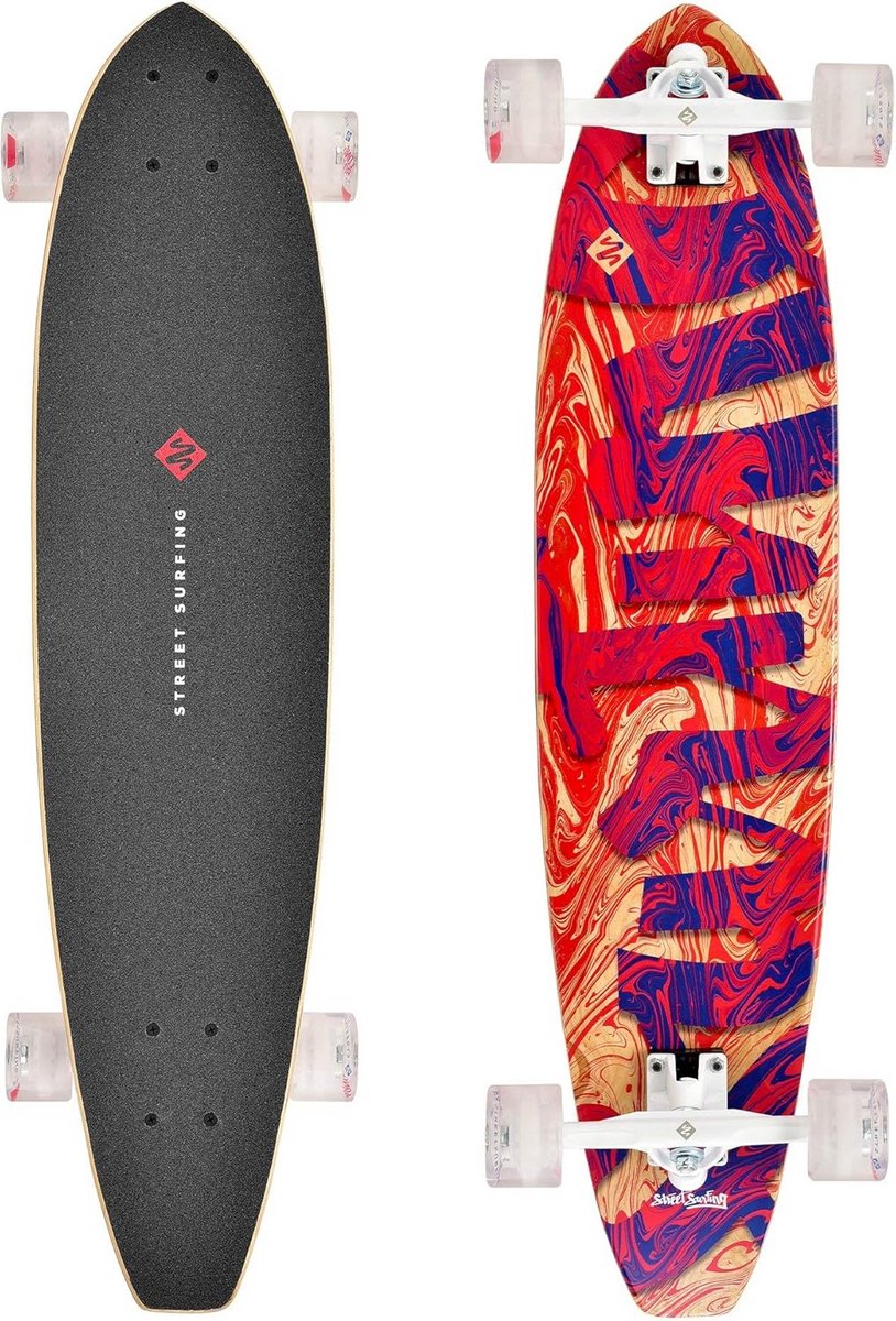 longboard 92 cm kicktail voor cruisen en sturen