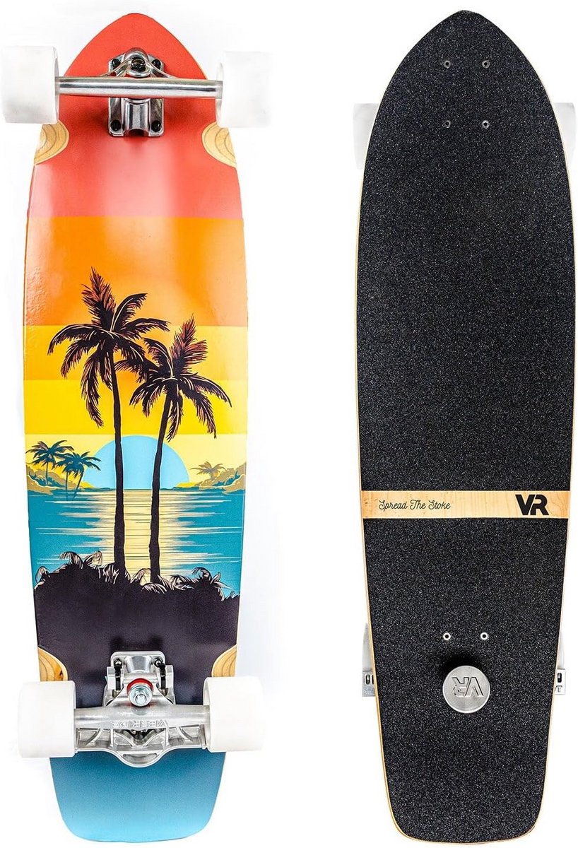longboard met rem veilige cruiser voor carven en cruisen op snelheid
